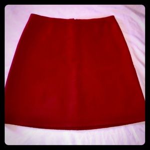 THEORY Mini Skirt - Red - Virgin Wool - Size 0